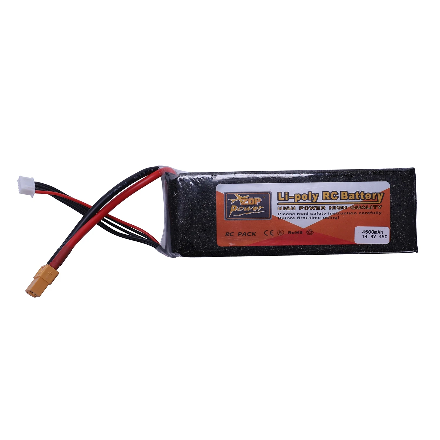 ZOP аккумуляторная Lipo батарея Zop мощность 14 8 в 4500 мАч 4S 45C Xt60 разъем для моделей Rc