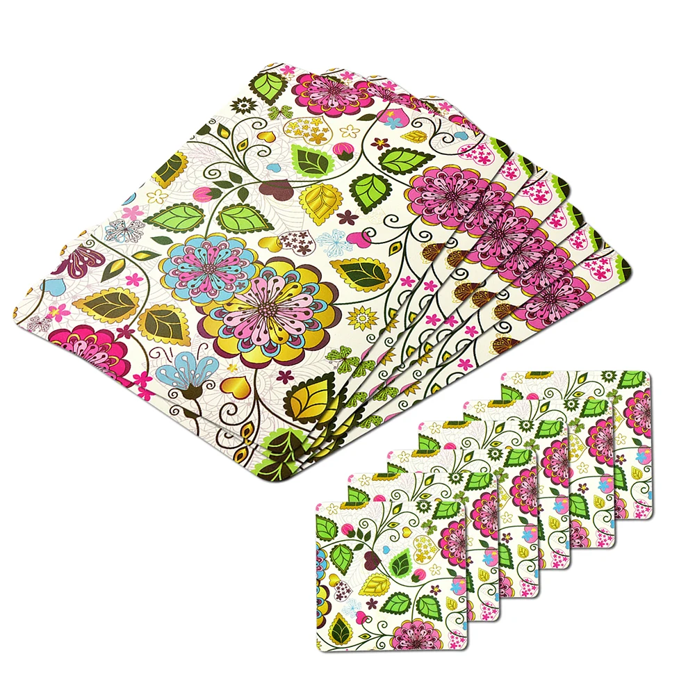 12 шт. кухонный коврик для обеденного стола с принтом PP пластиковый