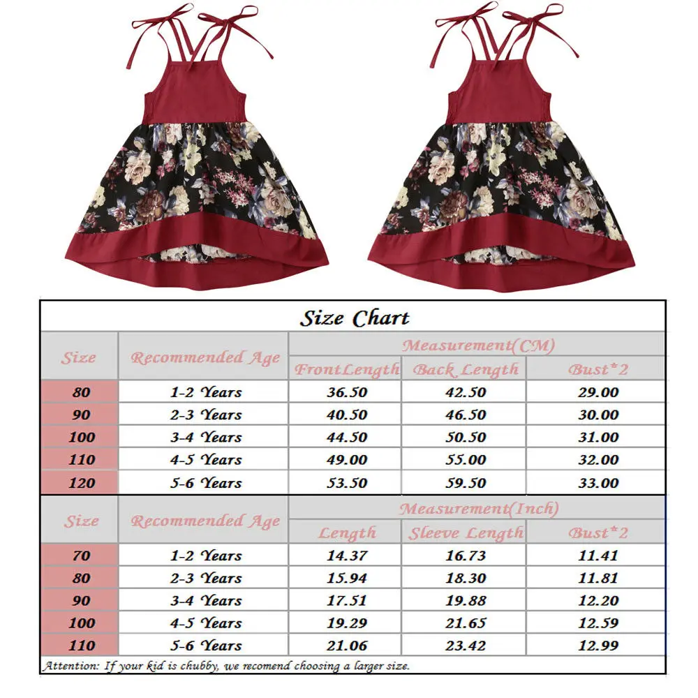 SUmmer Toddler Kids Baby Girls Strap Dress Party Princess Flowers Red Set | Детская одежда и обувь