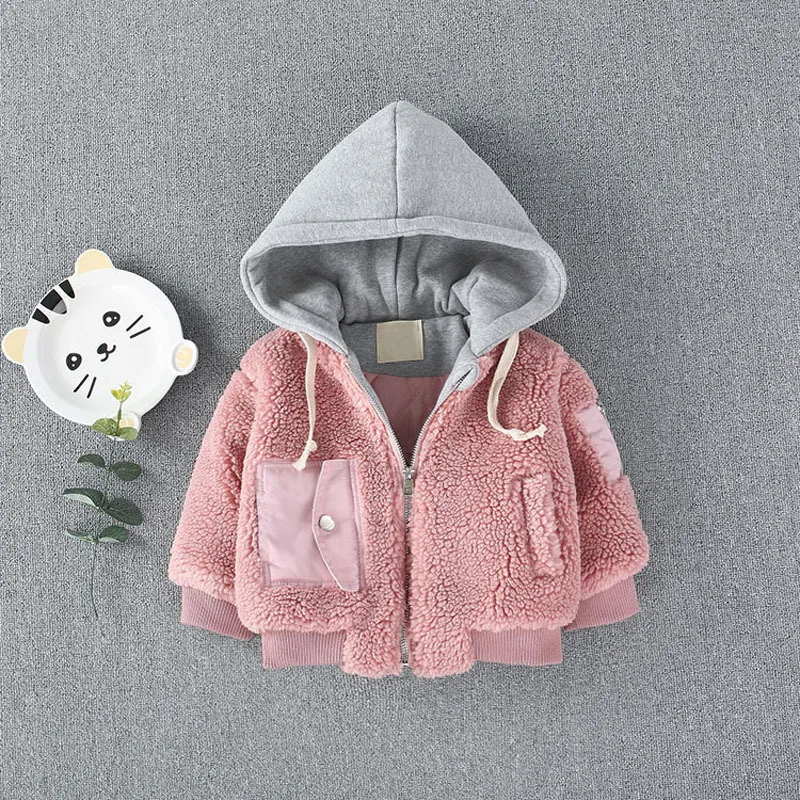 Зимние куртки для девочек сезон мальчиков до 3 лет детей пальто с капюшоном