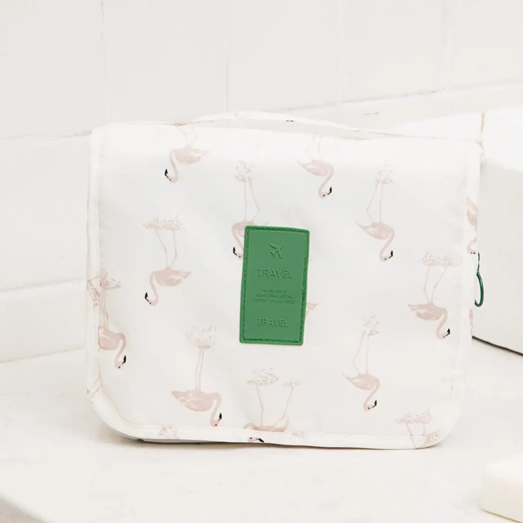 Foldable Storage Bag with Hook Cosmetic Casual Bathroom Travelling Travel Square Solid Print | Дом и сад