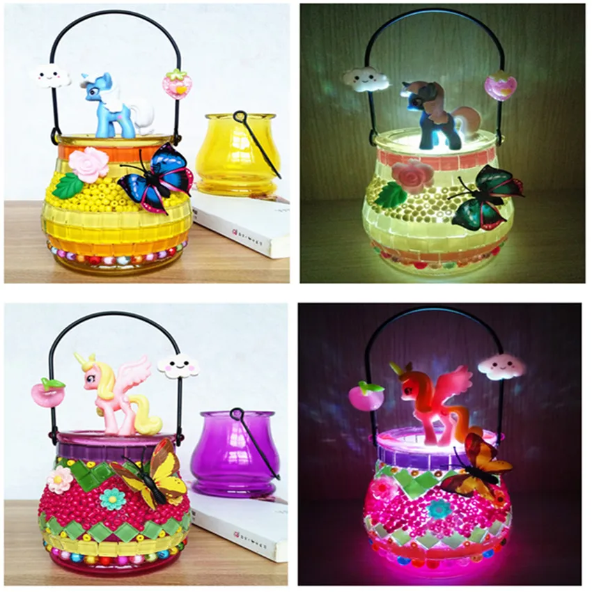 1 шт. DIY 3D образец вазы игра головоломка для детей Детские мозаики липкий Кристалл