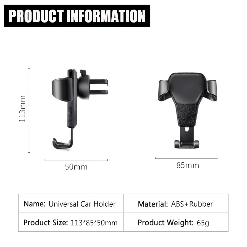 Universal Car Phone Holder For in Air Vent Mount Stand No Magnetic Mobile Gravity Bracket for iPhone Huawei ZTE | Мобильные телефоны