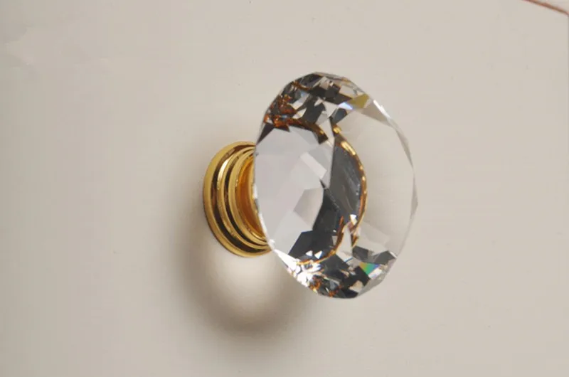 Crystal Gold Cupboard Knobs Handle Pulls Glass Dresser Kitchen Cabinet Door Furniture Hardware | Обустройство дома