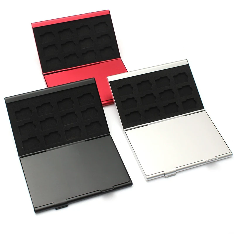 Алюминиевый футляр для карт памяти держатели TF Micro SD 24 шт. случайный цвет|Чехлы