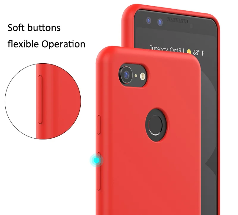 Жидкий силиконовый чехол для Google Pixel 4 XL мягкий гелевый резиновый