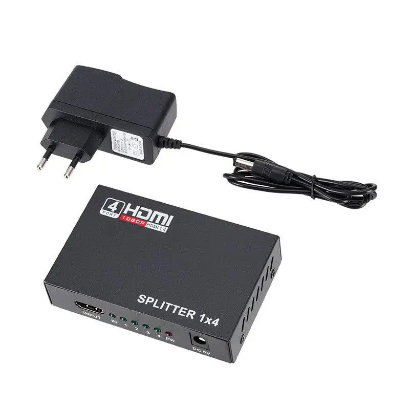 Full HD HDMI разветвитель BEESCLOVER 4 порта ретранслятор усилитель v1.4 3D 1080p 1 в выхода