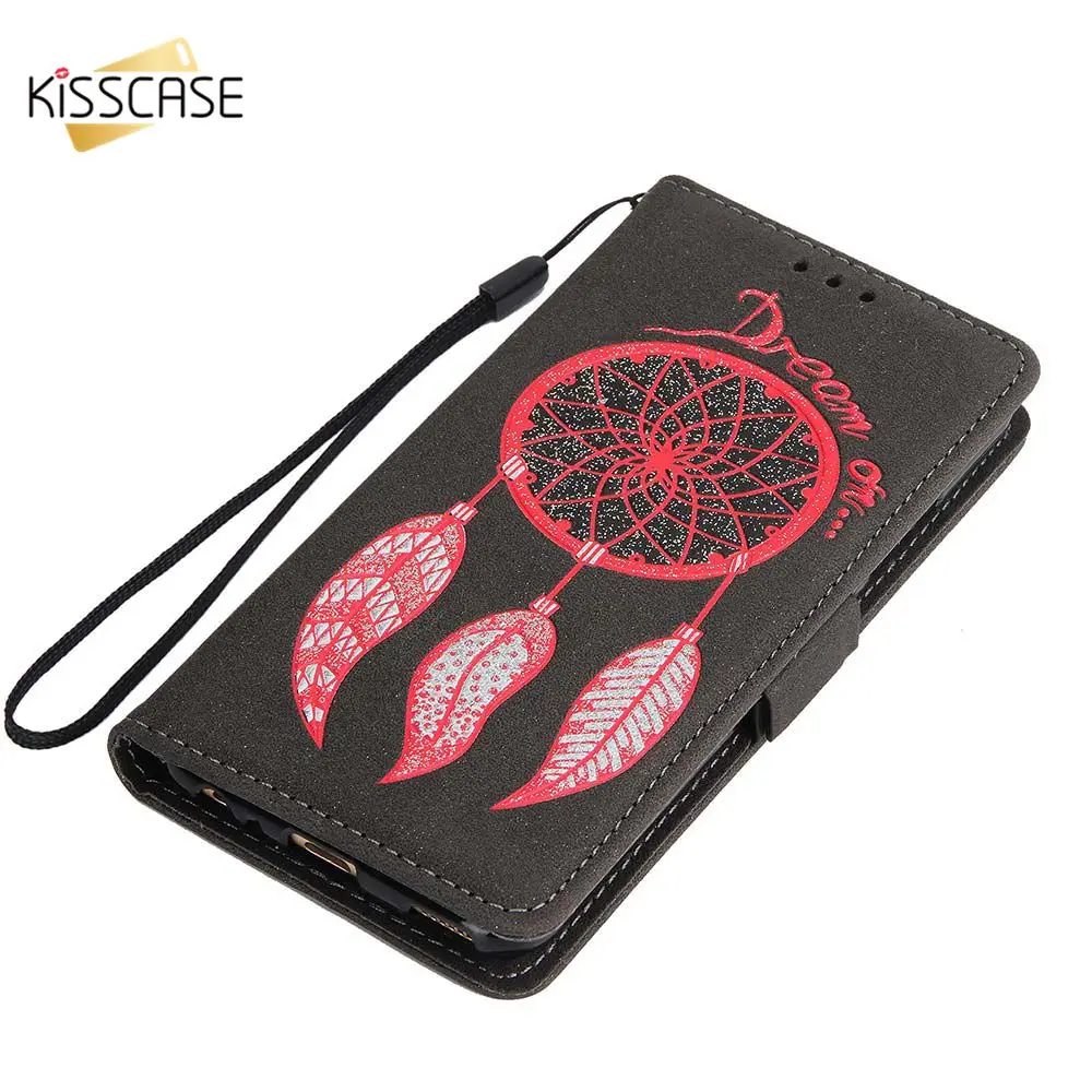 KISSCASE Мода тиснением Музыка Ветра держатель для карт карман чехол телефона Huawei P10