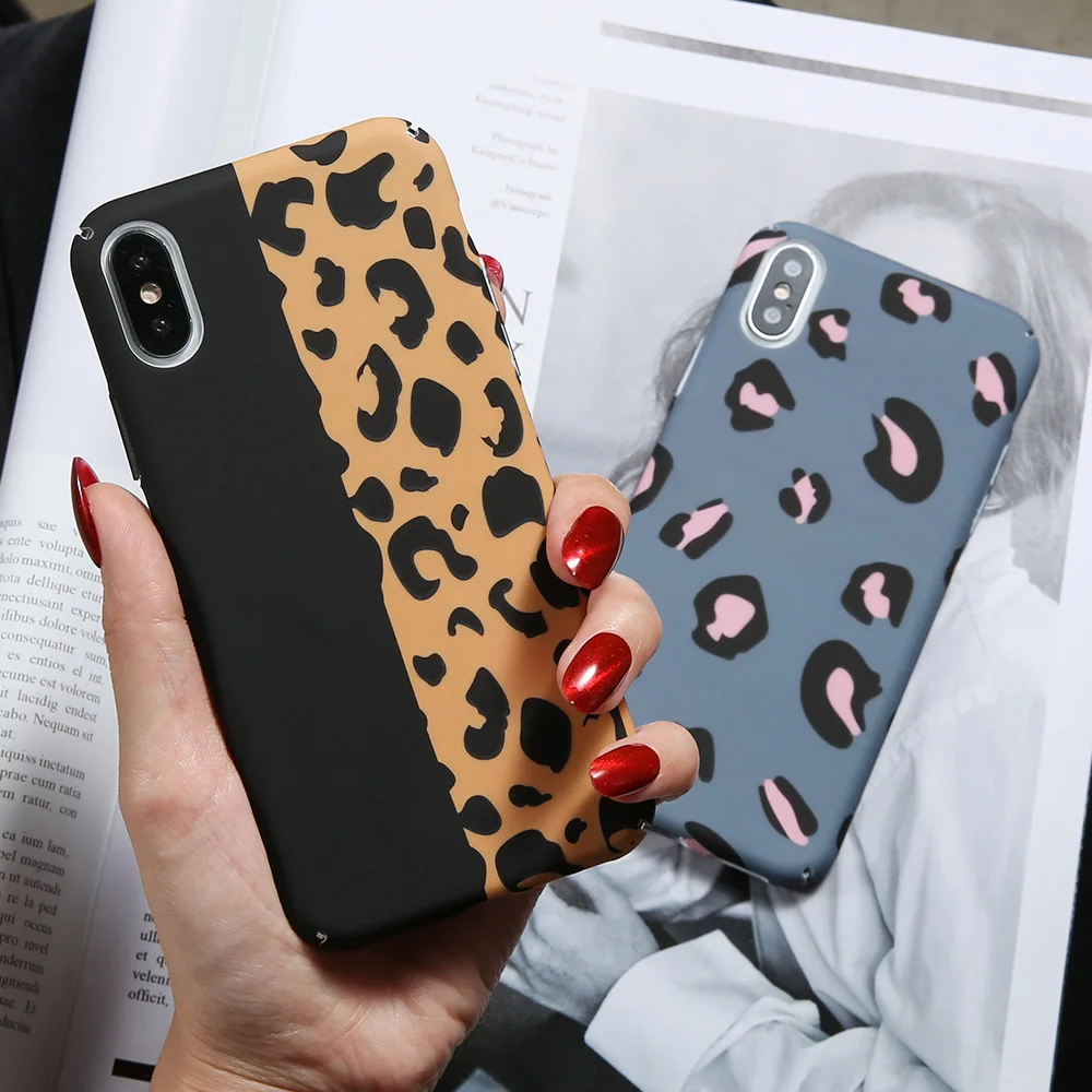 KISSCASE светящийся чехол для iPhone X XS Max XR модный леопардовый узор Жесткий ПК 7 8 6 S Plus 5 5S