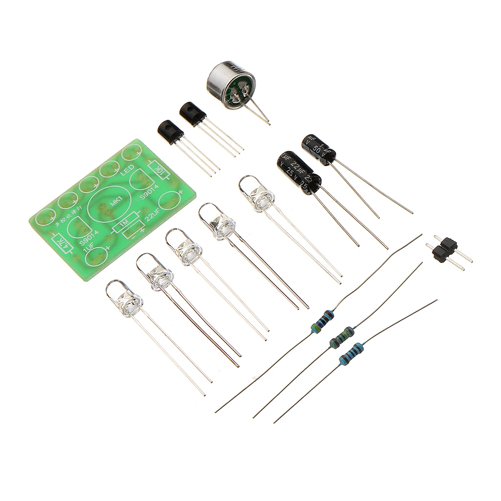 LEORY 10 шт. DIY голосовой контроль LED вспышка световая Мелодия 5 мм выделения