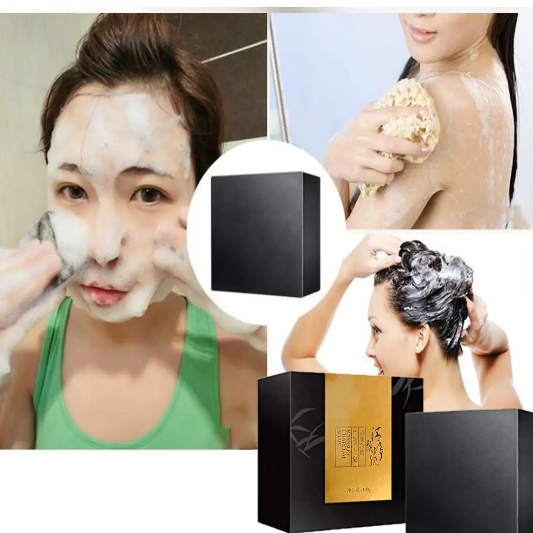 Натуральный Бамбуковый Уголь Чистое мыло Отбеливающее тело унисекс уход за