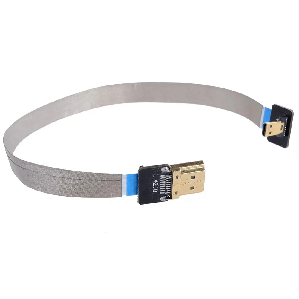 Micro HDMI совместимый штекер к CYFPV FPV плоский кабель 20 см 50 для HDTV антенна под углом 90