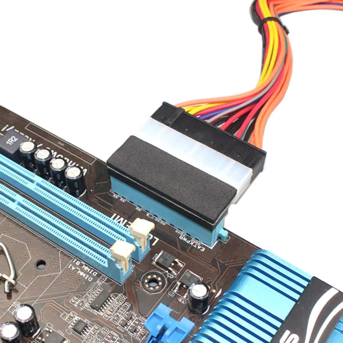 Cablecc ATX 24Pin Female to 24pin Male 90 градусов адаптер питания материнская плата для