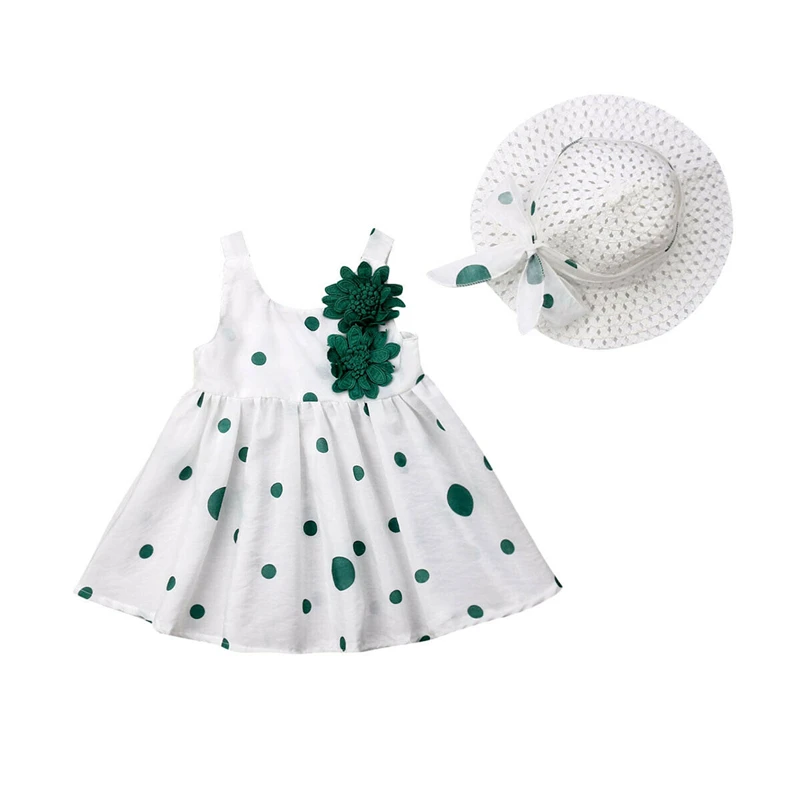 Платье трапециевидной формы с шапкой для маленьких девочек комплект из 2