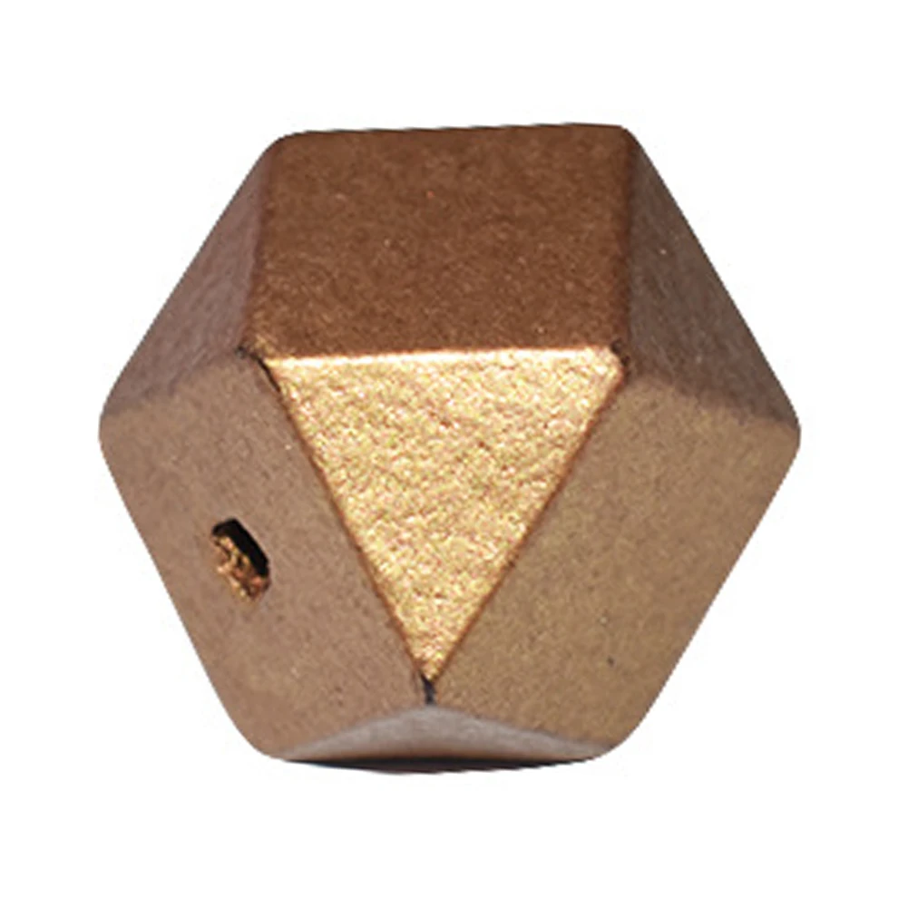 Бусины ручной работы 20 шт./компл. граненые деревянные шестигранные