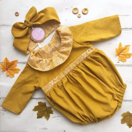 Pudcoco Baby Girls Bodysuit 2018 Toddler Newborn Girl Floral Jumpsuit Headband 2Pcs Outfits Clothing Autumn New | Мать и ребенок