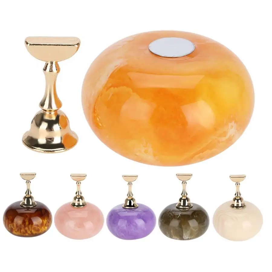 Держатель для лака ногтей подставка маникюра держатель магнитная Золотая основа