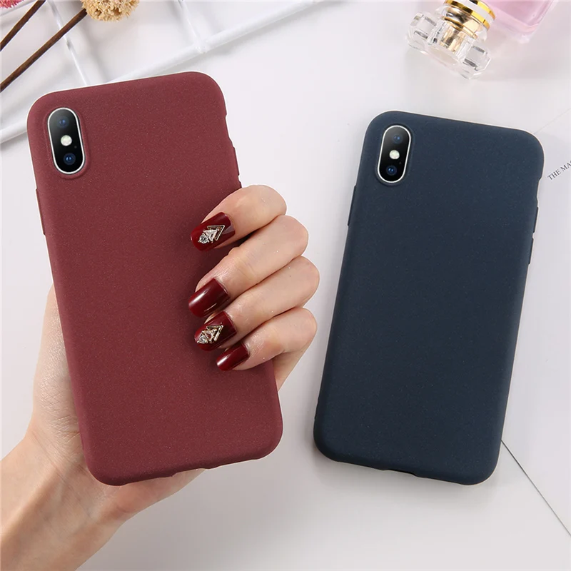 Lovebay чехол для телефона iPhone 6 6s 7 8 Plus X XR XS Max Модный простой однотонный Матовый