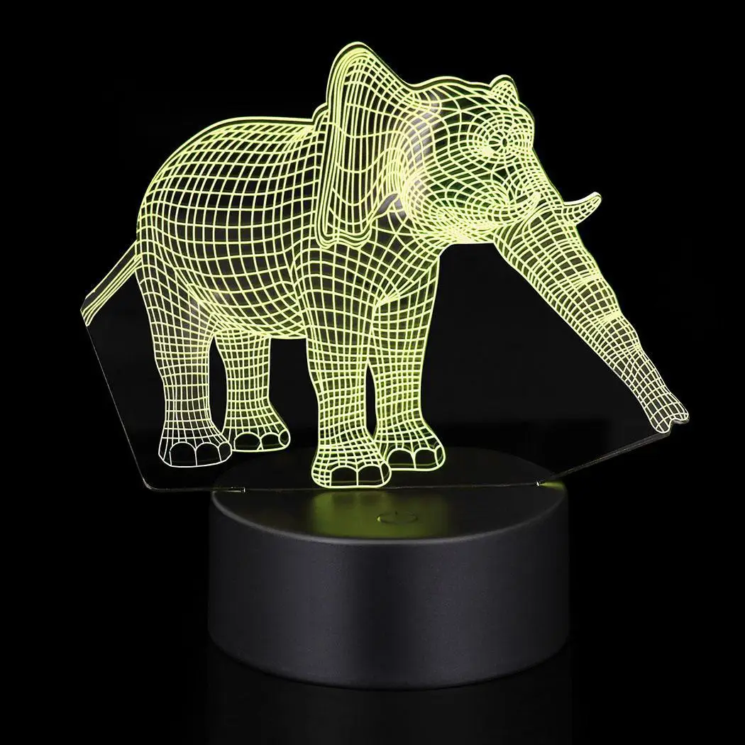 Креативная 3D лампа для визуализации ночник х батарейки АА USB Настольная 3 Вт