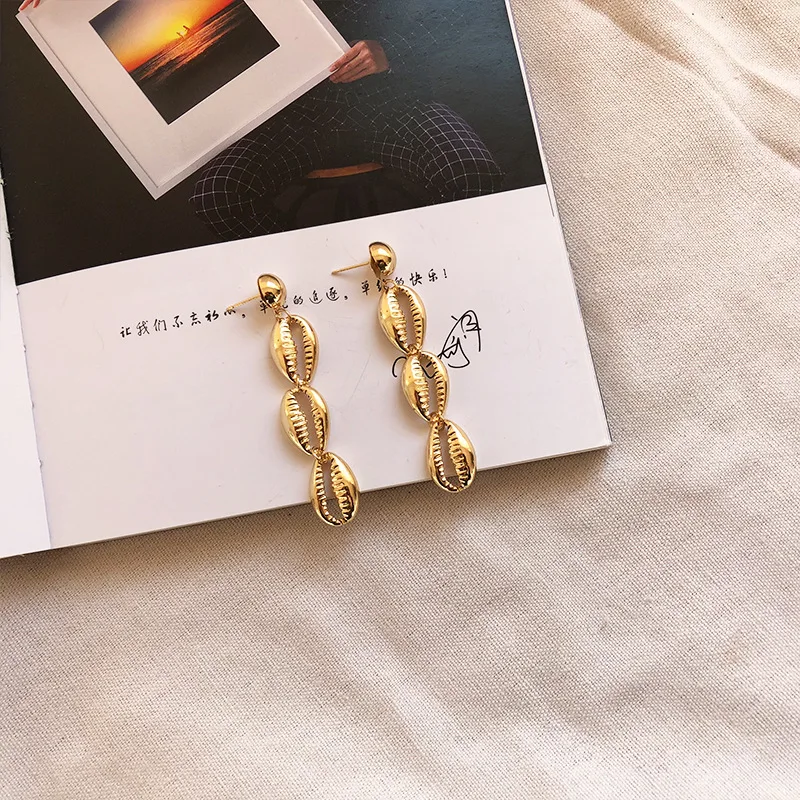 JCYMONG модные дизайнерские золотистые металлические серьги подвески в виде