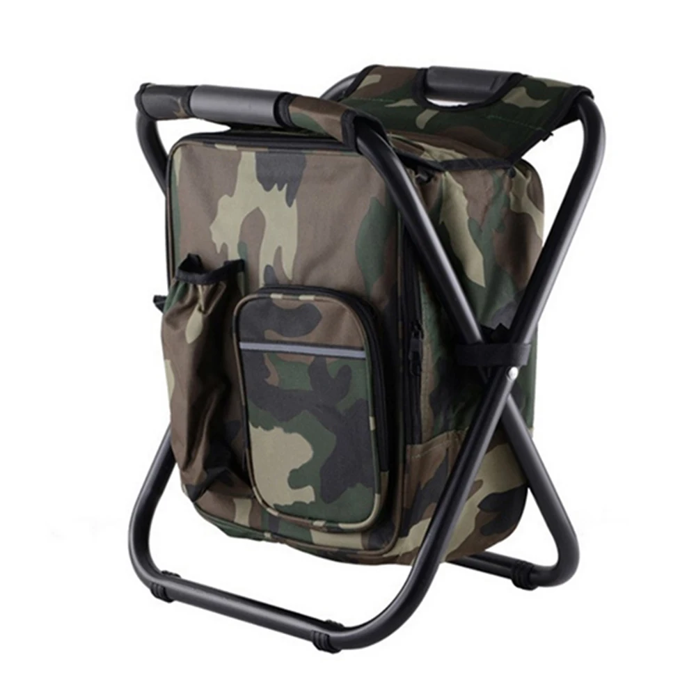 Нержавеющая сталь Портативный Multi Функция стул для рыбалки складной с лед