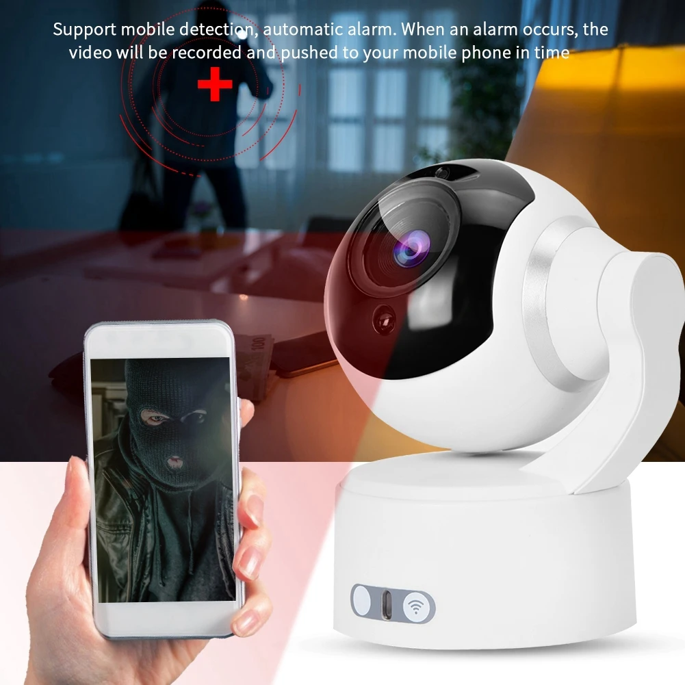 PTZ WiFi Интернет камера 360 градусов вращающийся детский монитор с ночным