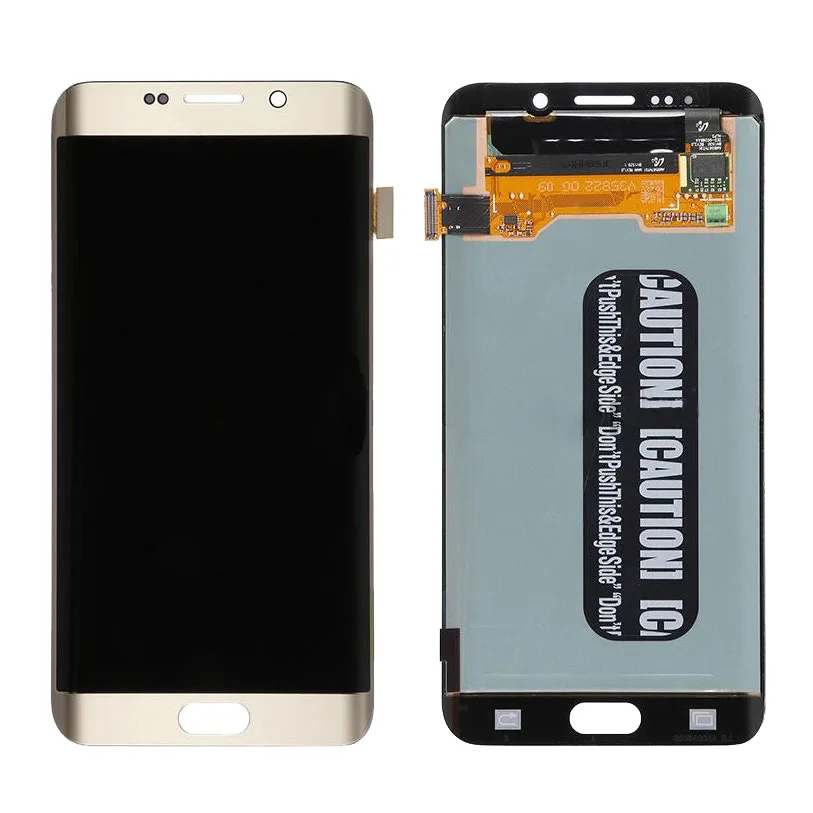Для Samsung S6 Edge Plus ЖК-экран дигитайзер с рамкой в сборе новый синий/золотой/белый
