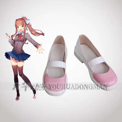 Игра DDLC DokiDokiLiteratureClub женская обувь Sayori Natsuki Monika Yuri симпатичная Милая танцевальная