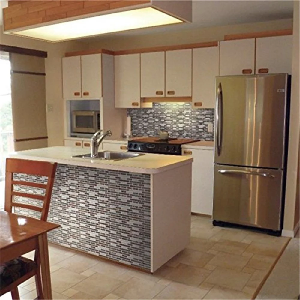 3D мраморная мозаика пилинг и палка настенная плитка самоклеящаяся Backsplash DIY Кухня
