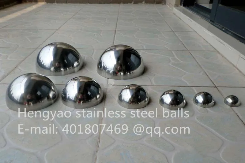 Silver Dia 80mm 8cm 201 stainless steel hollow hemispherical polished mirror elevator decorative hemisphere steel tube cover 80sets stainless steel mirror nail decorative screw cover caps hotsale with factory price 16mm