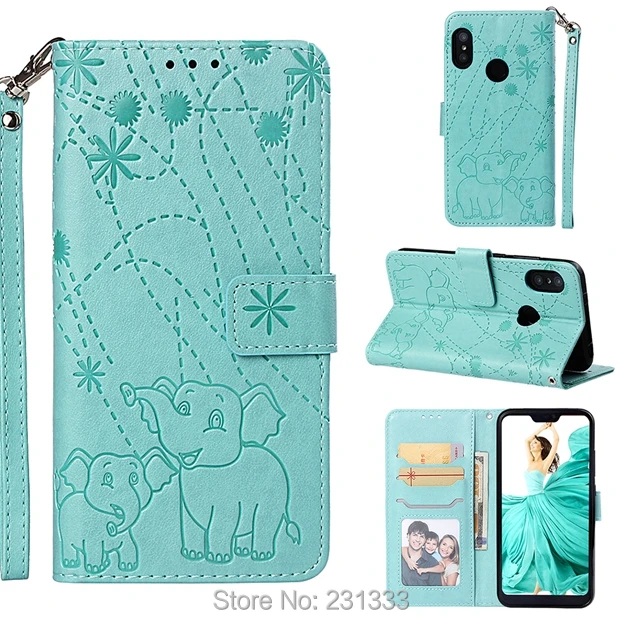 Кожаный чехол кошелек C ku Elephant для Xiaomi A2 LITE Pocophone F1 Redmi 6 6A NOTE 5 PRO 5A PLUS с подставкой и