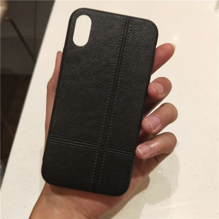 Luxury Leather Material Phone Case For iPhone X Xs Soft TPU Cover 8 6 6s 7 Plus Protective Men phone |