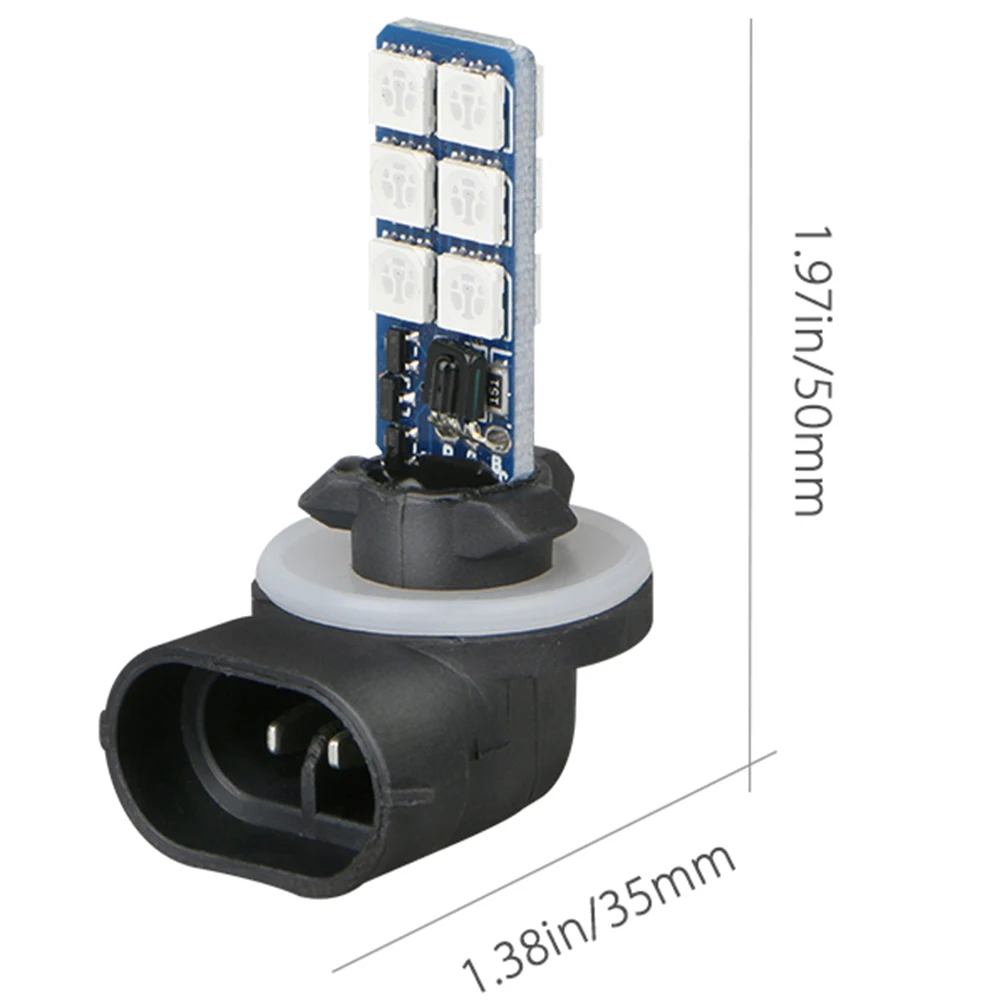 Mayitr 2 шт. 12V 881 5050 RGB 12LED автомобилей головной светильник тумана лампы высокой
