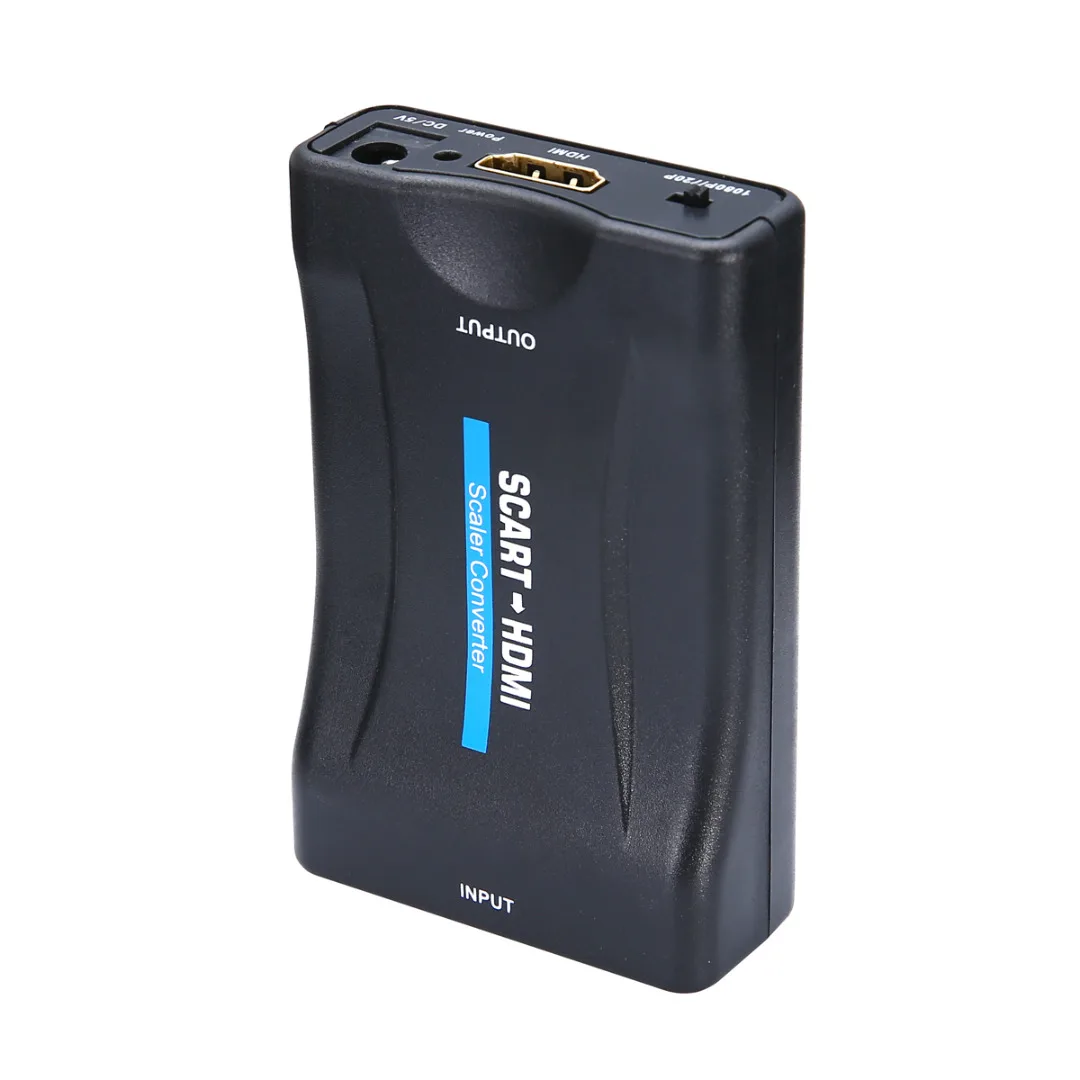 Новейший переходник 1080P SCART в HDMI совместимый адаптер для видео и аудио с USB кабелем