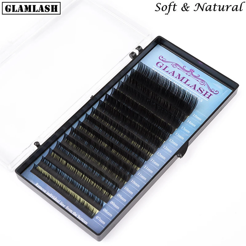 GLAMLASH Mix 7 ~ 15 мм 16 линий ручной работы синтетические норковые Индивидуальные