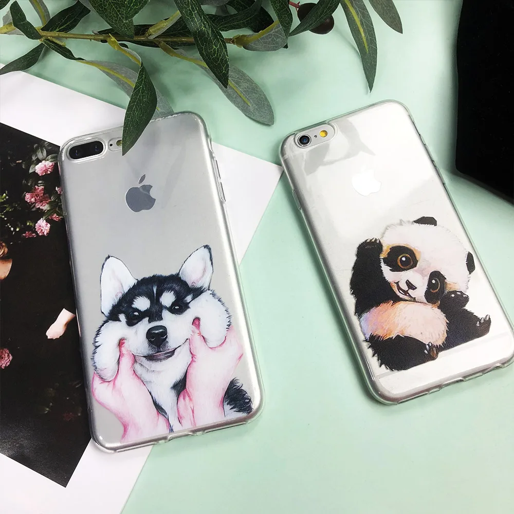 CASEIER милый чехол для телефона с рисунком iPhone 7X6 S Мягкий силиконовый 6 6S 7 8 Plus X 5 5S SE