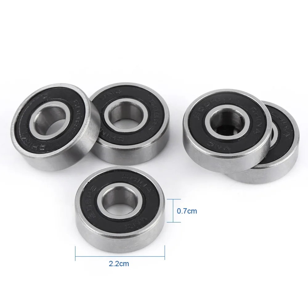 10Pcs/set 608-2RS Ball Bearing ABEC-5 8x22x7mm Deep Groove Steel Sealed Bearings 608 2rs Roller bearing kit kogellager | Обустройство