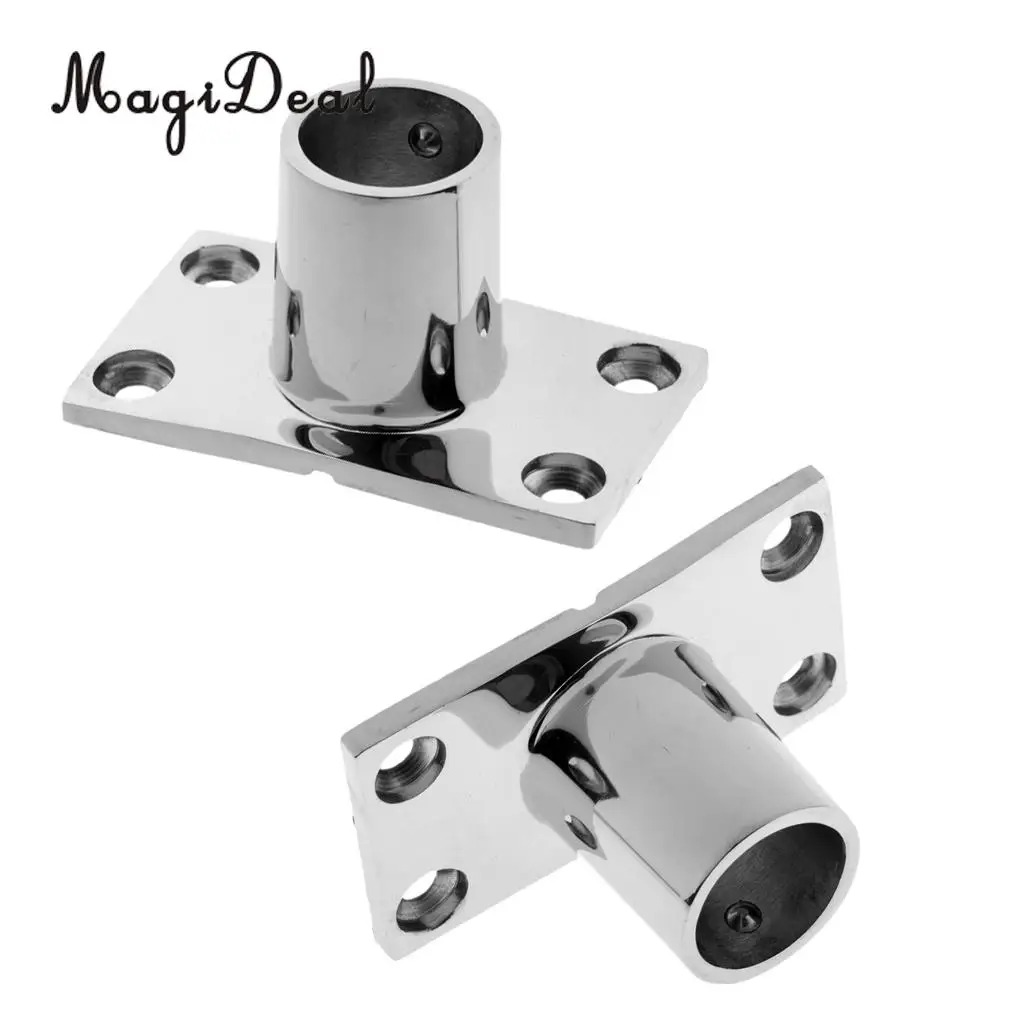 

Durable 2x Boat Hand Rail Fitting 90 Deg 1' Stanchion Base Marine Stainless Steel for Kayak Canoe Boat Dinghy Yacht Accessories