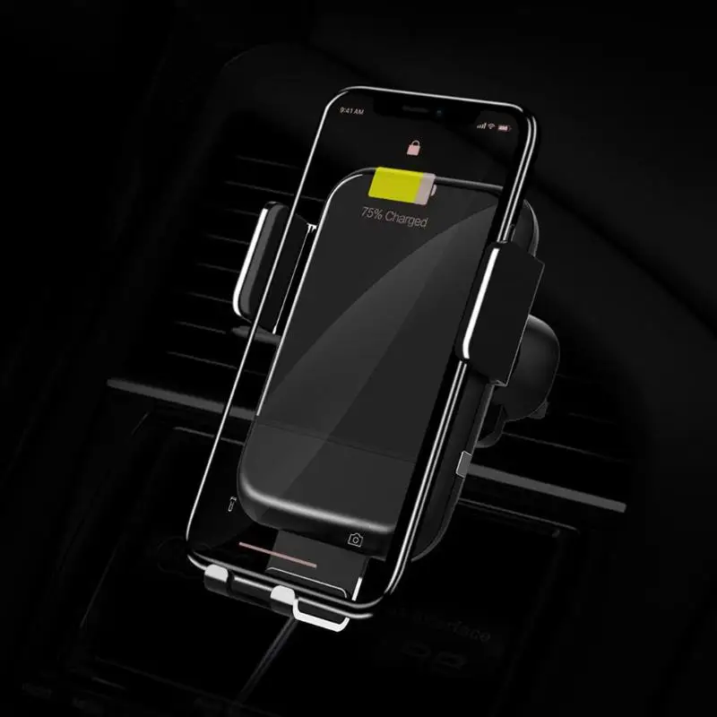 A3 Qi автомобильное беспроводное зарядное устройство из алюминиевого сплава с