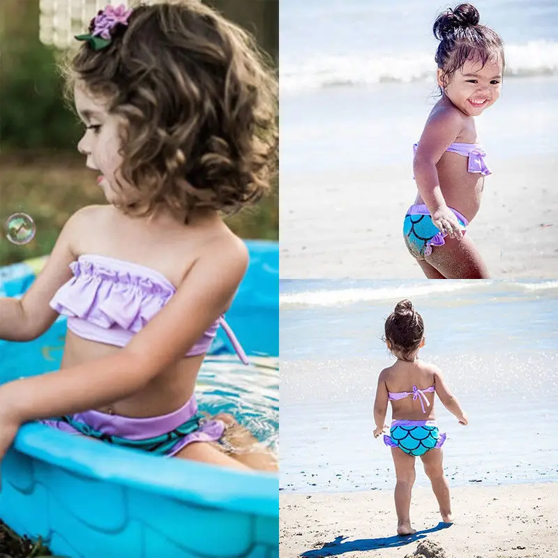 2019 новое горячее предложение одежда для девочки русалки купальник бикини