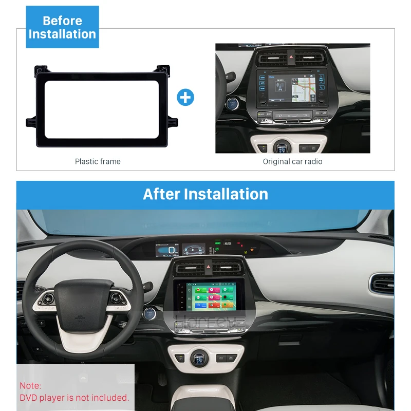 Автомобильный комплект радиоприемника Harfey 2Din крепление для стереопанели Toyota Prius