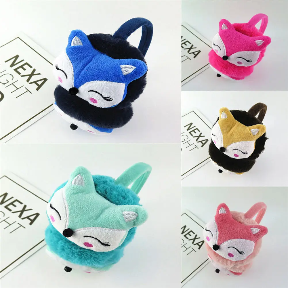 Милые меховые наушники Kawaii с животными новинка 2019 теплые для ушей зимние