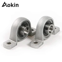 aokin 2pcs zinc alloy diameter 8mm 10mm 12mm bore ball bearing pillow block mounted support kp08 kp000 kp001 kp002 for 3d parts