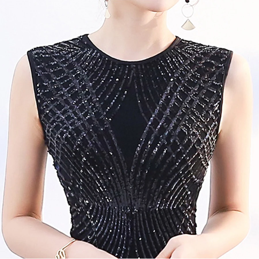 Robe De Soiree Longue 2018 кружевное длинное вечернее платье русалки с круглым вырезом и
