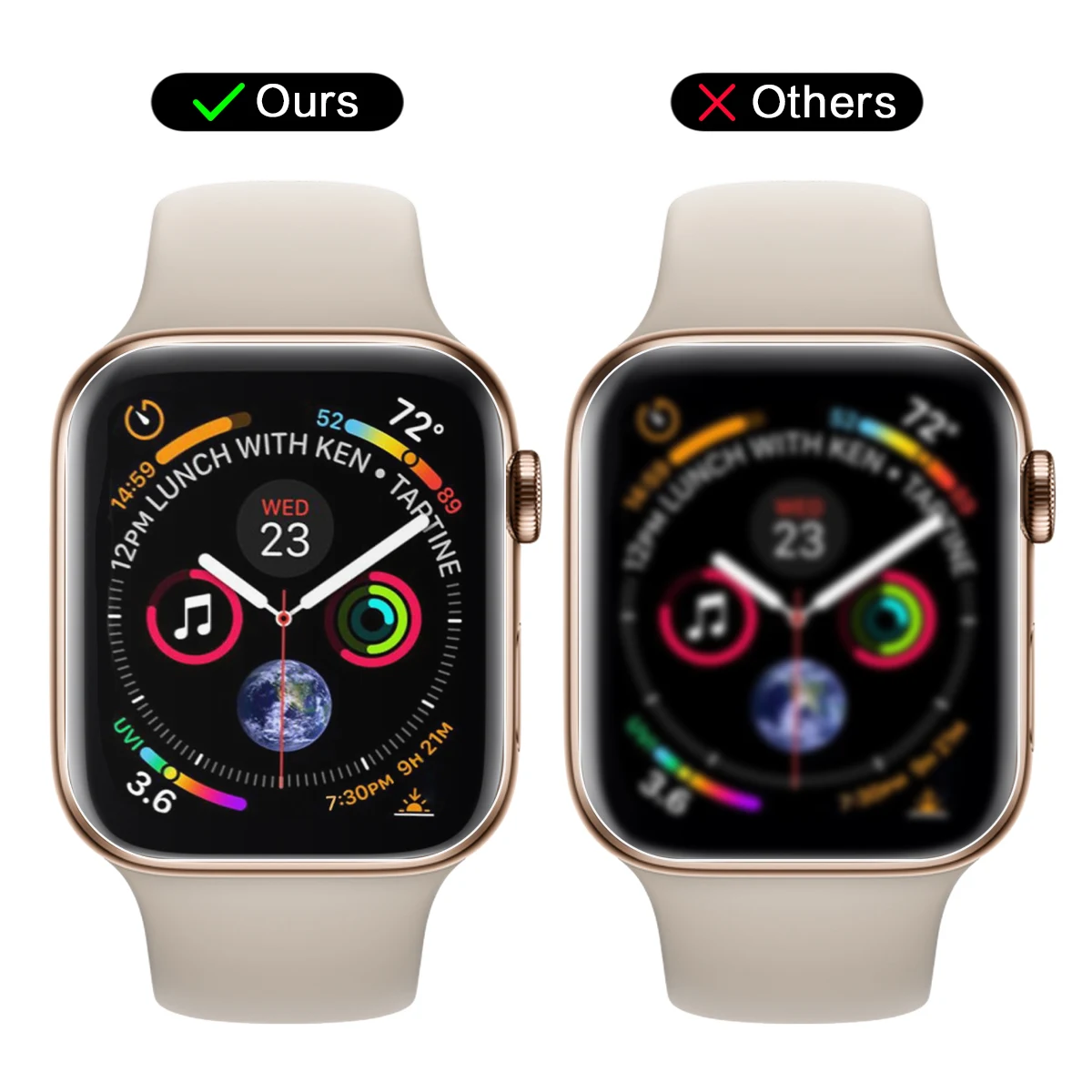 2 шт. защита для экрана Apple Watch серии 4 40 мм 44 мягкая прозрачная защитная пленка i
