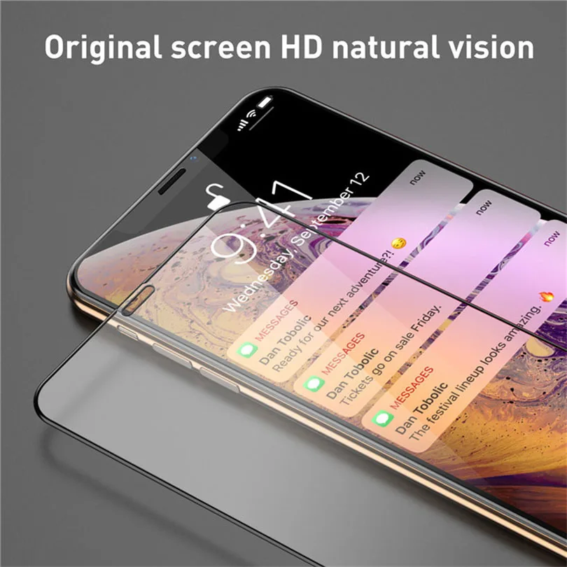 Закаленное стекло 9D для iPhone 6 6S 7 Plus полноэкранная защитная пленка из алюминиевого