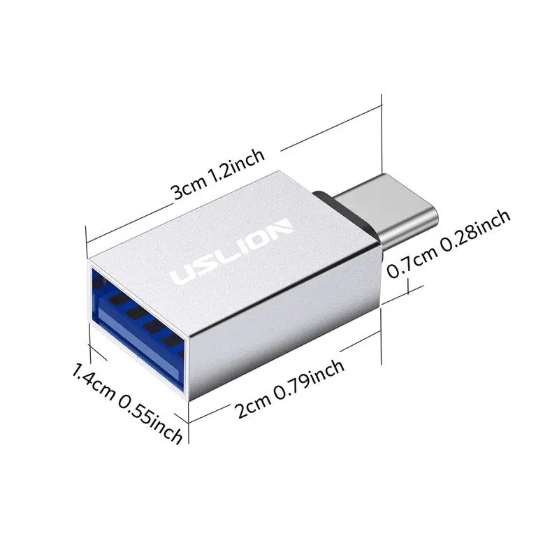 Переходник USLION с USB Type c на Usb 3 0 переходник OTG C для Samsung Galaxy S8 S9 адаптер поддержкой