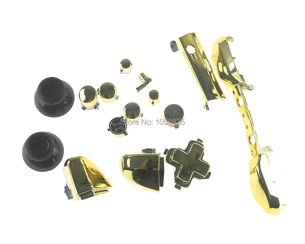 10 компл./лот полный комплект Chrome LB RB RT LT бамперные кнопки набор Thumbstick Cap Dpad для Xbox One