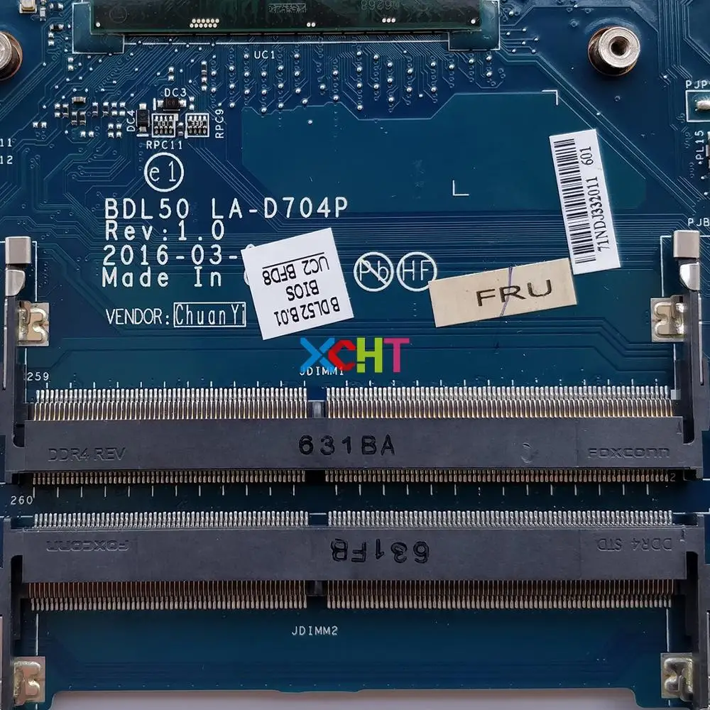 Материнская плата для ноутбука HP 250 G5 с процессором i5-6200, графическим процессором R5M1-30/2GB и кодами 858580-601 и 858580-001 BDL50 LA-D704P.
