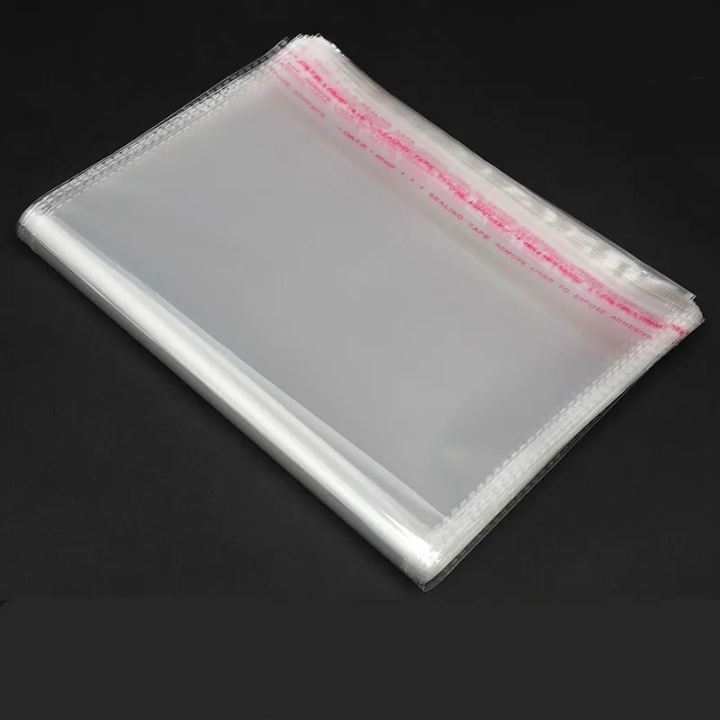 

100pcs Opp self-adhesive bags transparent self-sealing bag 40x45+5cm Transparent Opp Gift Plastic Packaging Self Adhesive Seal